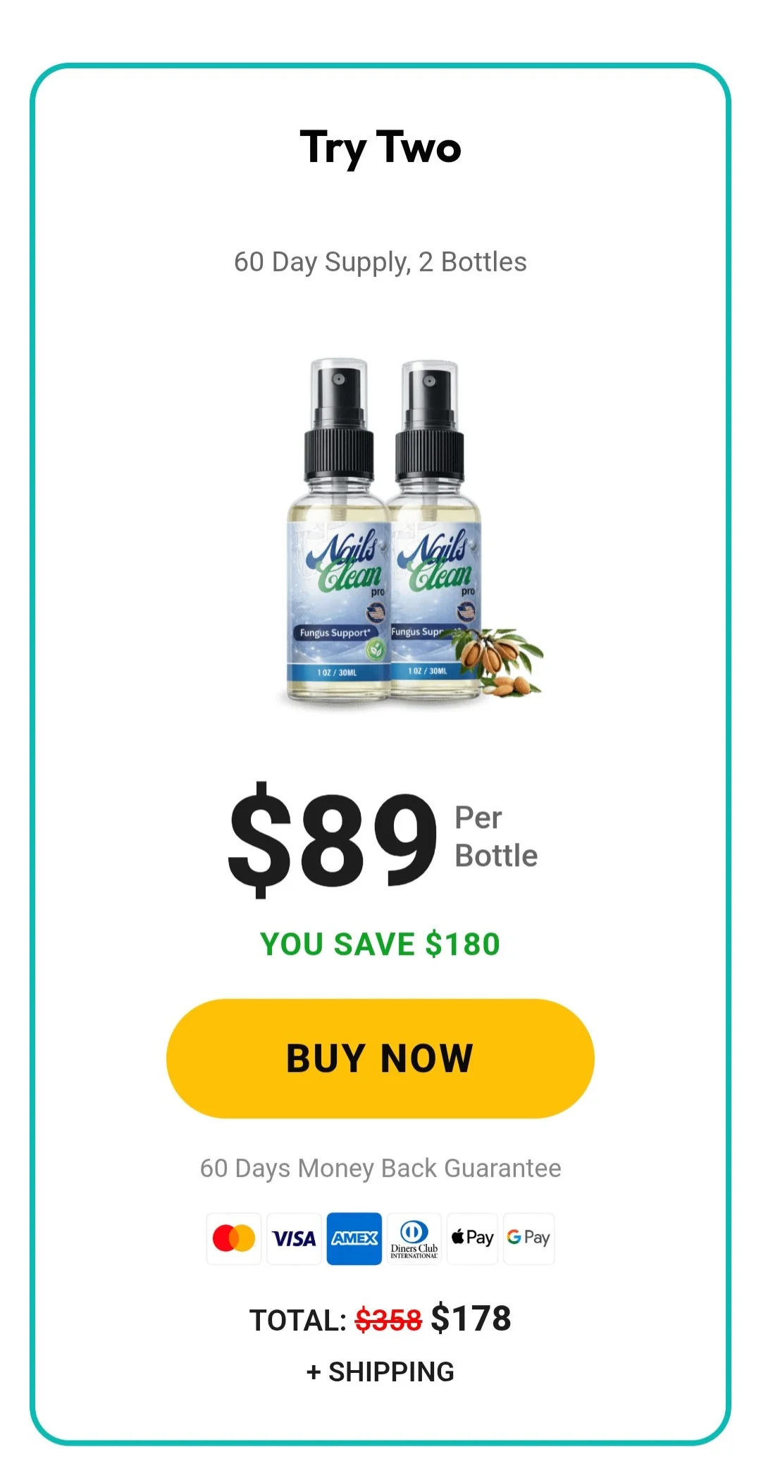 Nails Clean Pro™ 2 bottles pricing